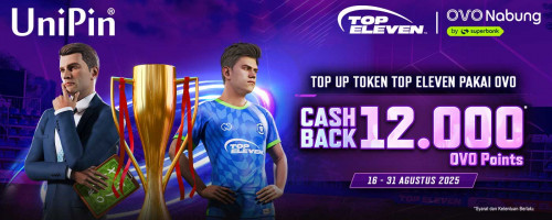 Raih Cashback 12.000 OVO Points dengan Top Up Token Top Eleven Pakai OVO!